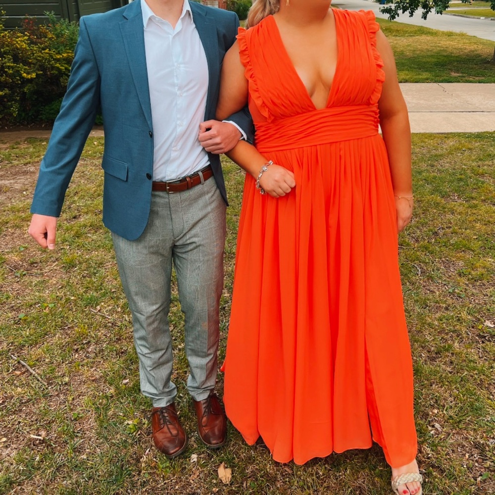 Formal Orange JJs house long dress